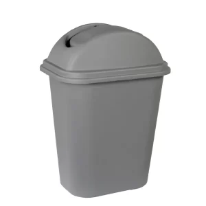 Cesto Rec con Tapa Gris 24 LT