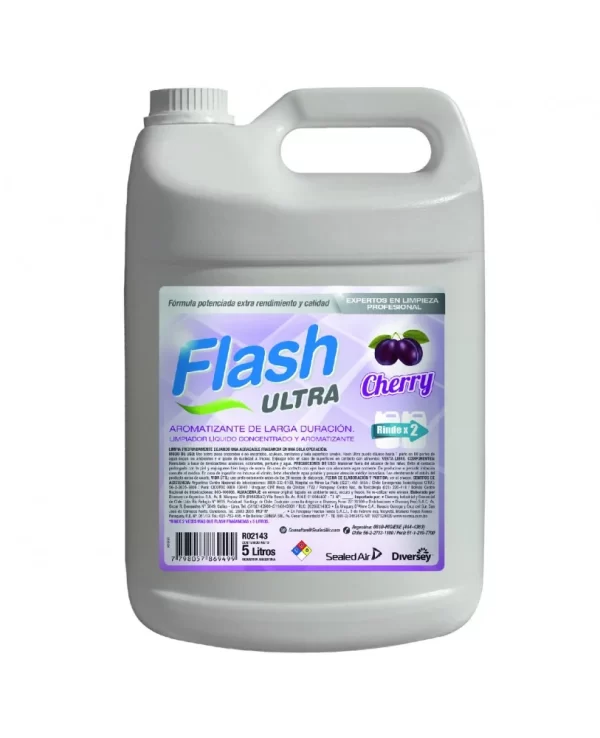 Flash Ultra Limpiador Concentrado Cherry 5 Lt