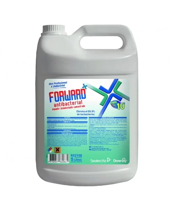 Forward Antibacterial Limpiador Desinfectante Amonio Cuaternario 5 Lt