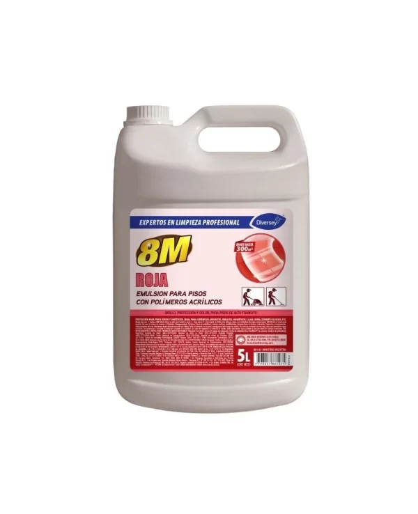 8m Roja Cera Lustrable 5 Lt